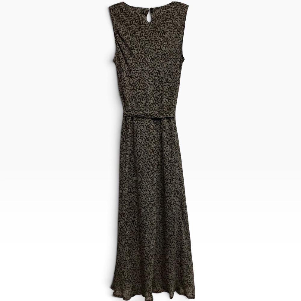 Casual Corner Vintage 90s Y2K Deadstock Midi Dress Italian Floral Sheer Sz 6 NWT